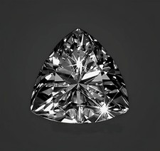 2 Ct fancy Black color Trillion Cut VVS1 Diamond Premium Quality Gemstone 8.50mm