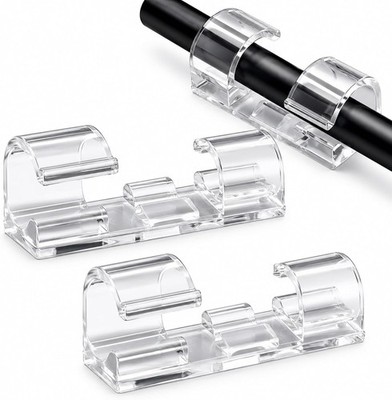120 Stück Selbstklebende Mehrkanal Kabel Clips Halter Kabel bis 7 mm Schreibtisch