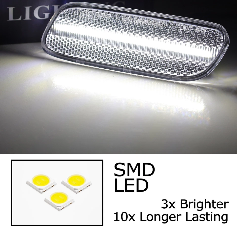 Kit de luces de señalización lateral LED completas blancas lentes transparentes para Lexus 1992-2000 SC300 SC400 Foto 4 de 4