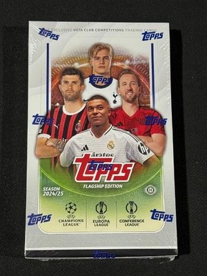 2024-25 Topps UEFA Club Competitions Flagship Edition Sealed Hobby Box FREE SHIP