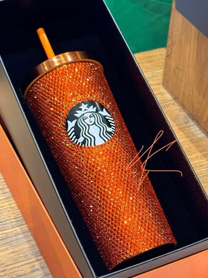 Starbucks 2025 New Vietnam Limited Asia Orange Rhinestone Cold Cup