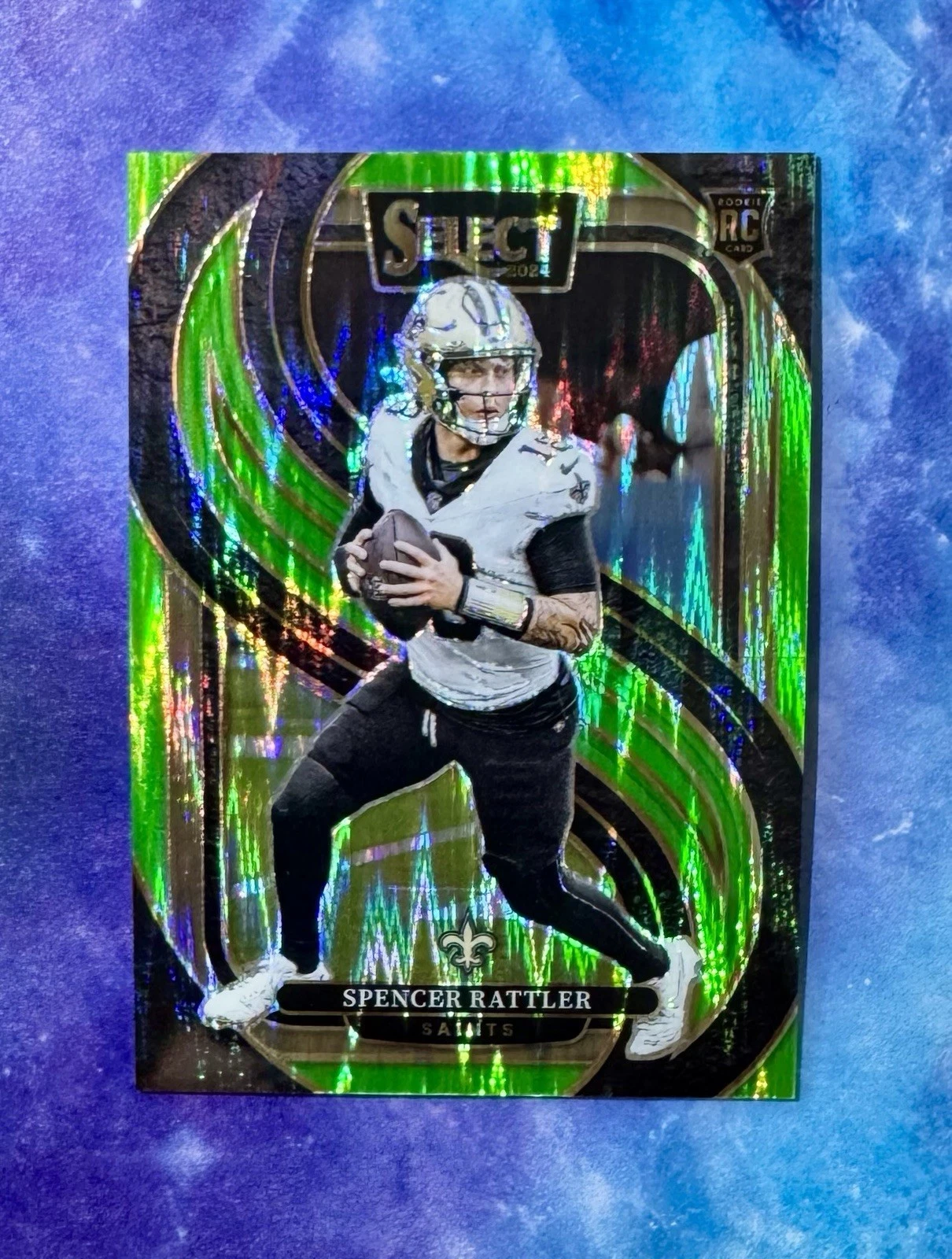 2024 Panini Select Premier Level Spencer Rattler #130 Neon PrizmL/499 (RC)
