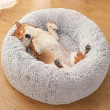 Hundebett Katzenbett Haustierbett Kuschelbett Bett Hundekorb Plüsch Donut Kissen