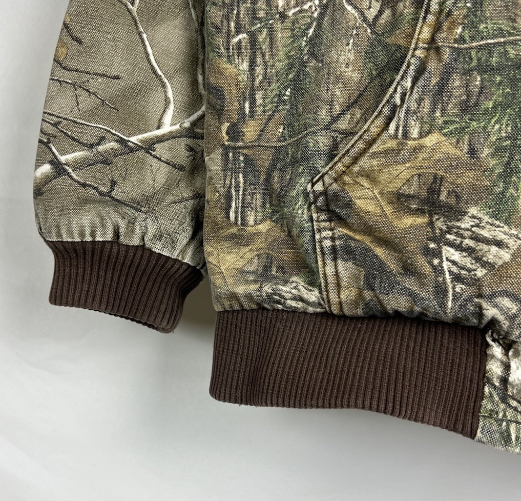 Carhartt Realtree Camo Quilted Jacket Youth L 16-18 Adult XS Duck Hooded Zip Up image 5