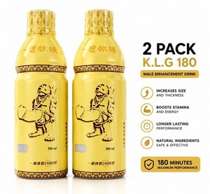 KLG 180 500mL 2 Bottle Pack ✅ Natural Energy Stamina Enhancement for Men + Gift