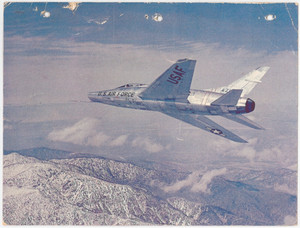 Vintage F100 Super Sabre In Flight Employee Motivation Postcard NORTH AMERICAN