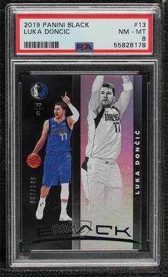 2019-20 Panini Black 67/149 Luka Doncic #13 PSA 8 9l4