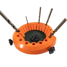 Drill Bit Sharpener Grinding Tool 2-13mm Capacity Orange with Work Gloves