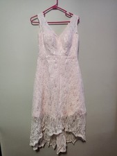 NWT Bridess lace high low wedding Pink dress size 8 Bridal, Formal, Prom, Mother