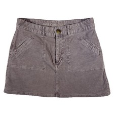 American Eagle Super Stretch Corduroy Mini Skirt 8 Beige Preppy Schoolgirl