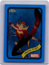 2025 Topps Chrome Marvel Iron Fist #137 Blue Refractor 17/299