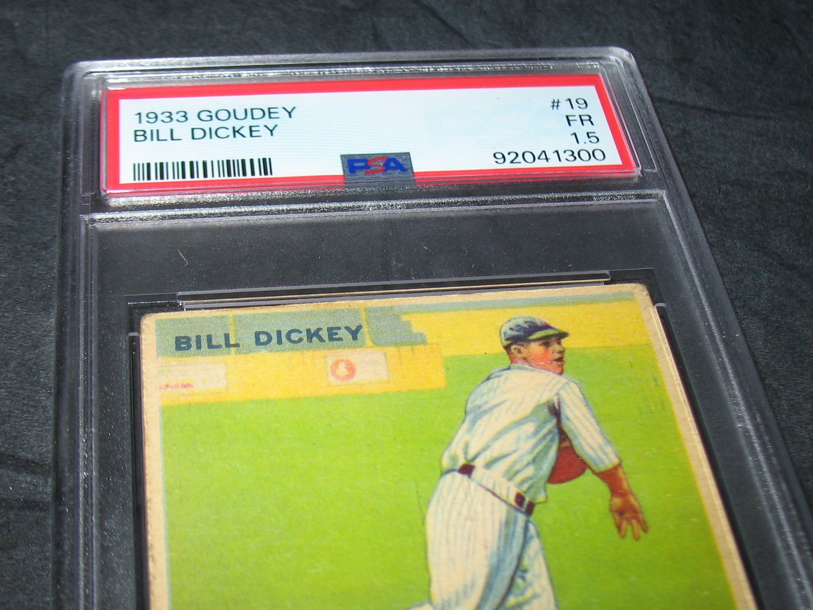 1933 GOUDEY #19 BILL DICKEY PSA Fair 1.5  ~NEW YORK YANKEES view 2