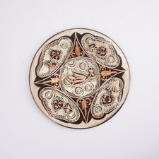 Kupfer-Tablett Orientalisch Handarbeit ca. 19 cm D Wandbehang