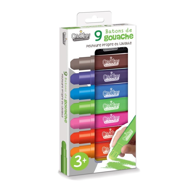 Gouache en bâton pour les loisirs créatifs en famille et activités scolaires