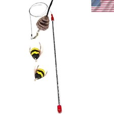 Go Cat Catcher Teaser Wand with 2 Da Bee Attachments - Elicit Your Cat  s Play 