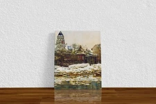 Claude Monet "Vetheuil, The Church in Winter" Canvas Print Wall Art Home Decor
