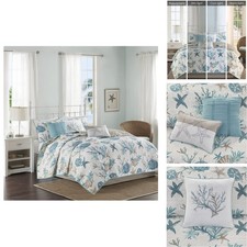 Madison Park Quilt Set Cottage Coastal Design - All Season Lightweight