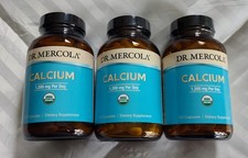 Dr. Mercola Organic Calcium Supplements, 3 bottles 90 days , sealed, exp. 10/27
