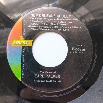 Earl Palmer, New Orleans Medley 1961 Vinyl 7'' USA Jazz Funk Soul Drums Of