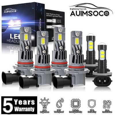 For Chevrolet C3500 1999-2001 LED Headlight Hi-Lo Beam Fog Bulbs 80000LM 6500K