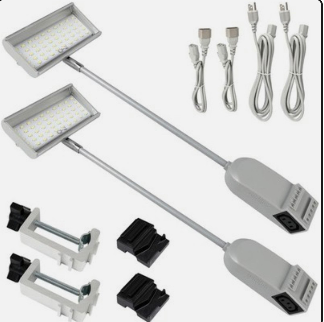 2 pcs LED 20W Trade Show Lighting Kit – Adjustable Arm Lights for Booth & Stage