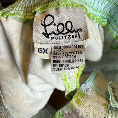 Lilly Pulitzer Girls Board Shorts Swim Trunks Size 6X Citrus Floral Print - Picture 5 of 7