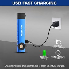 Workpro Rechargeable Led Work Light 600 Lumens Flat Pocket Flashlight Wuv Light