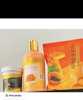 Byenblan Papaya Face & Body Cream Set w/ Face Cream & Body Cream Organic