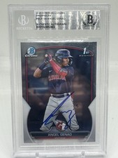 2023 1st Bowman Prospects #BP140 Angel Genao Guardians Beckett Signed Slab Auto