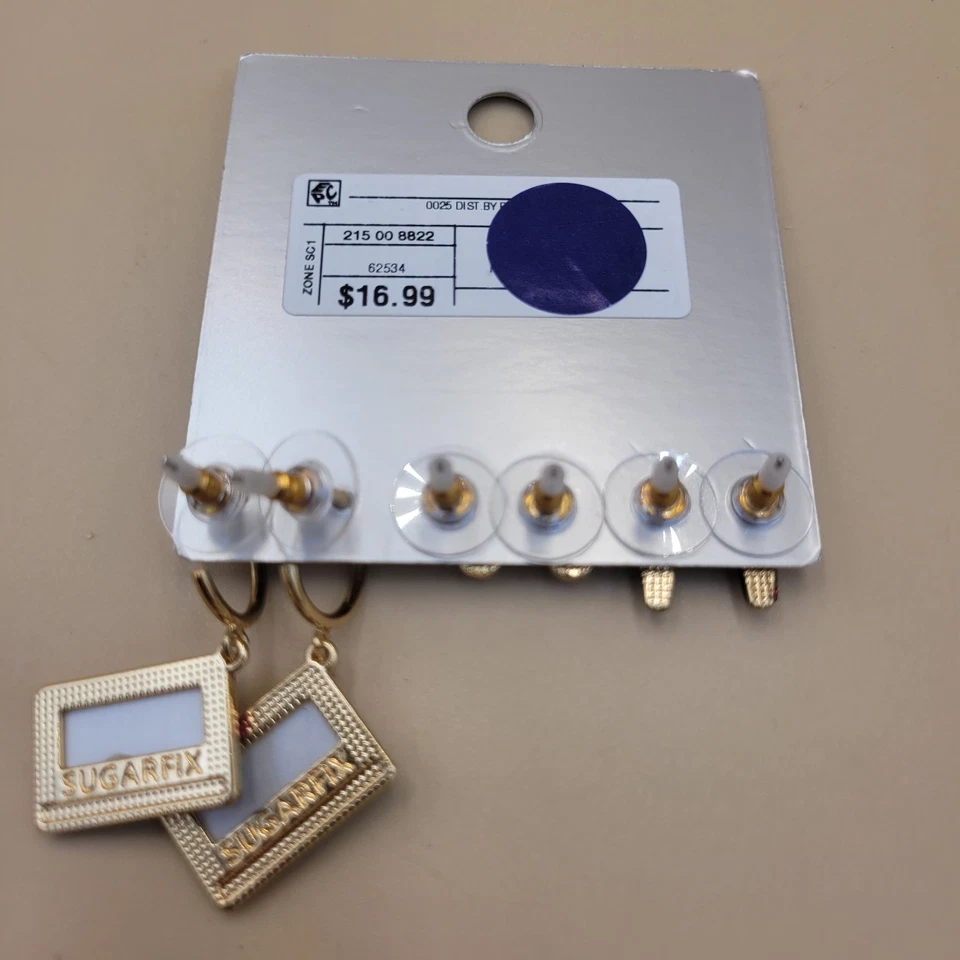 2-4-1 SUGARFIX BAUBLEBAR MixTape Notas Micrófono HipHop Pendientes - Sin Níquel 3 Pares Foto 4 de 4