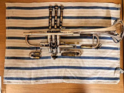 EARLY ELKHART BACH 236 C TRUMPET, 34XXX M BORE, CORPORATION BELL