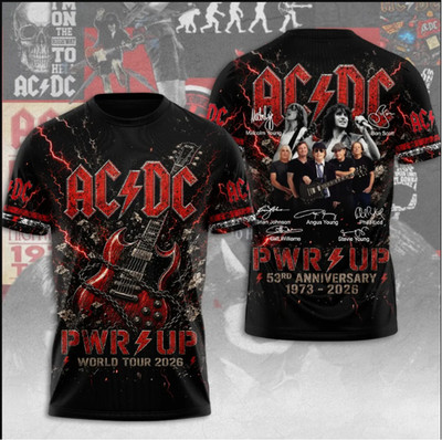 New Item 53rd Anniversary AC/DC 1973- 2026 T-shirt/ Hoodie