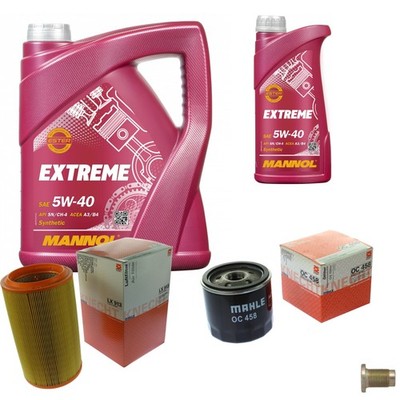 MAHLE Inspektionspaket 6L MANNOL 5W-40 Extreme für Alfa Romeo 156 Sportwagon