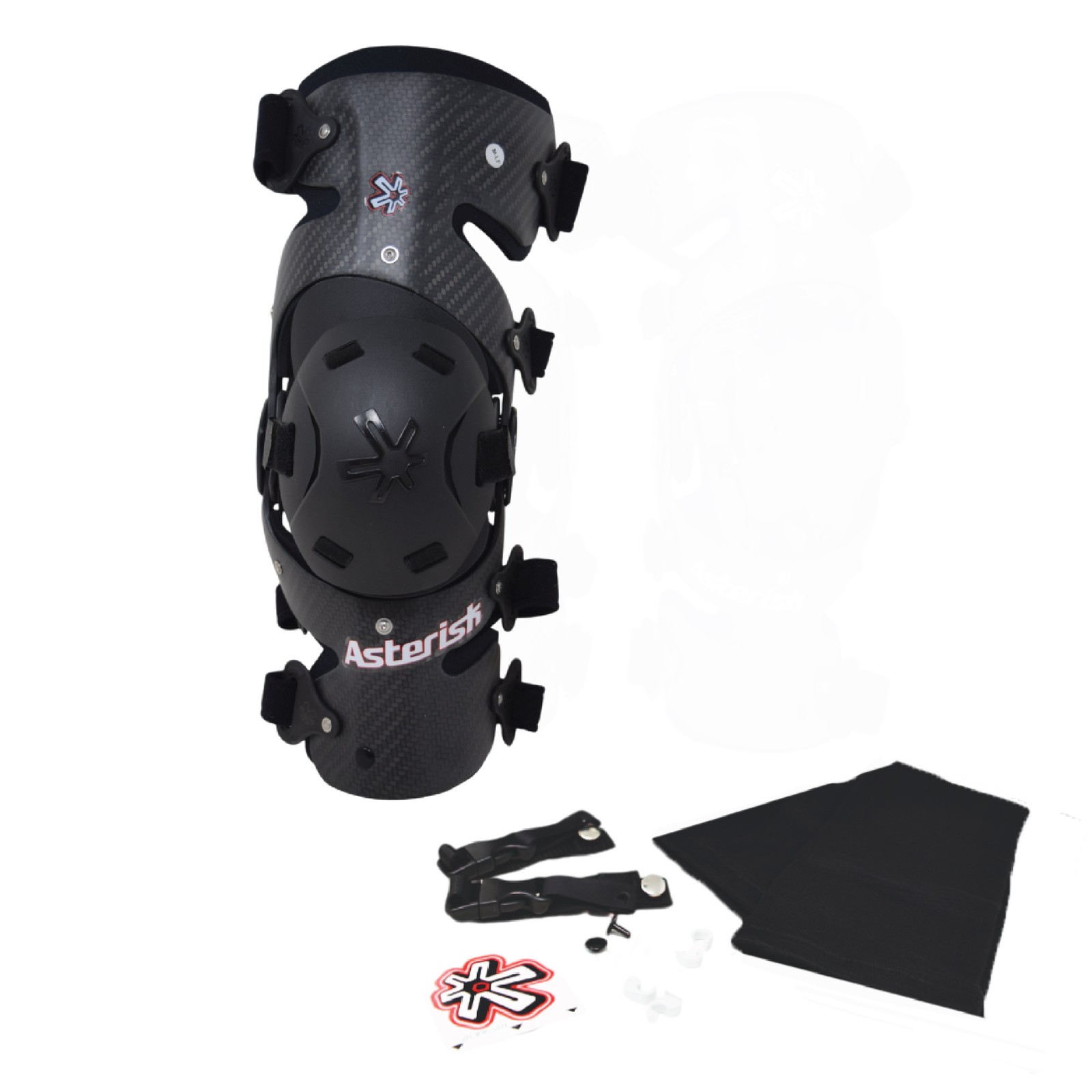 Asterisk Carbon Cell Pro Knee Brace (Left) for Outdoor Extreme Sports & More-S