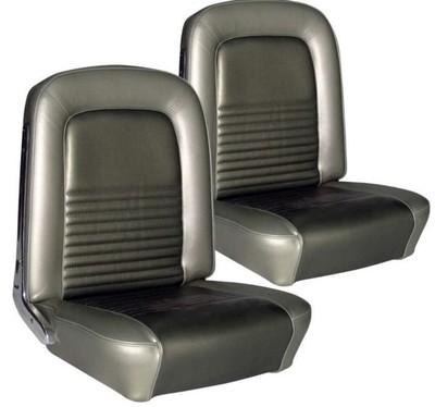 TMI 43-70207-958 1967 Mustang Standard Upholstery Front Bucket Seat BASE Black