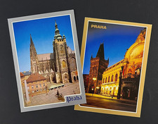 1990s Praha Prague Czech Republic City Scenes St Guy Cathedral VTG Postcard Lot