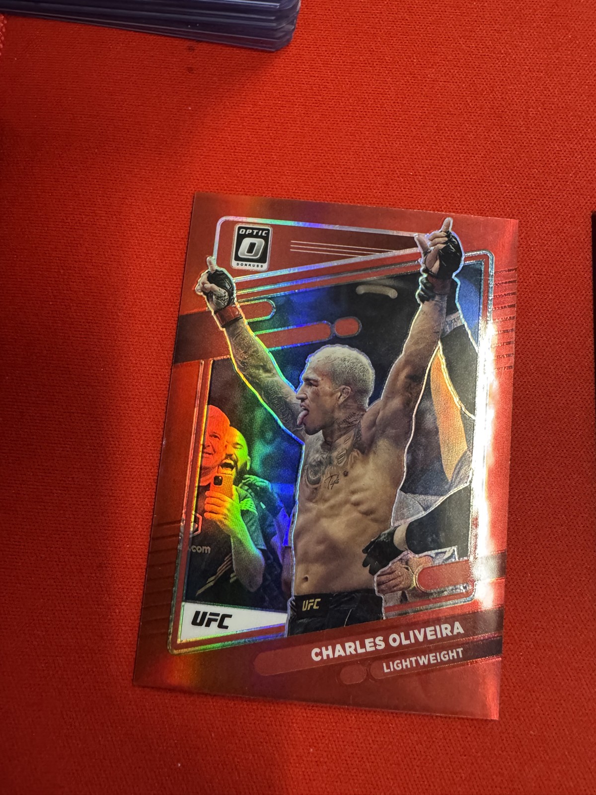 2022 Panini Donruss Optic UFC - Charles Oliveira #88 Red Prizm 119/199