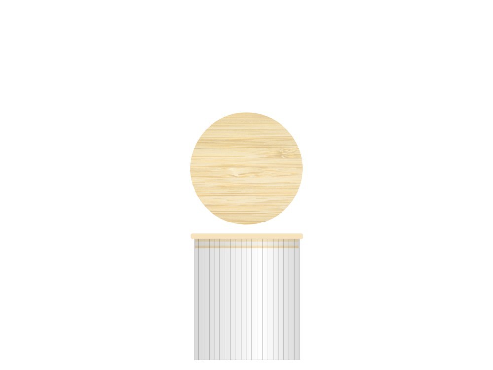 H&H Borosilicate Glass Jar With Bamboo Wood Lid 0.95L