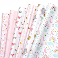 Bblike Geschenkpapier 5 BläTter Geschenkpapier Geburtstag 70 * 50 Cm Gefaltetes