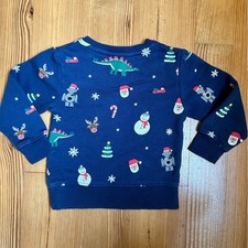 H M toddler Christmas holiday crew neck sweater SIZE 1/2