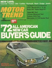 MOTOR TREND 1971 OCT - YENKO, NERETTI, 351CJ, MG, 455