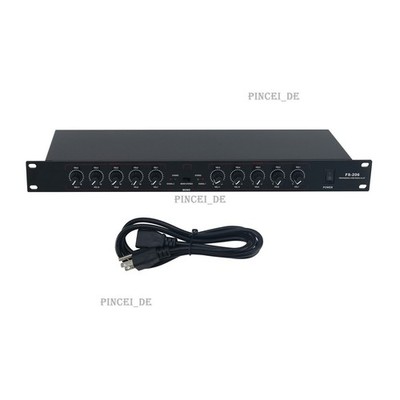 FS-206 Professional Stereo Mono 2 In 10 Out Audio Distributor Stage 110V #wd