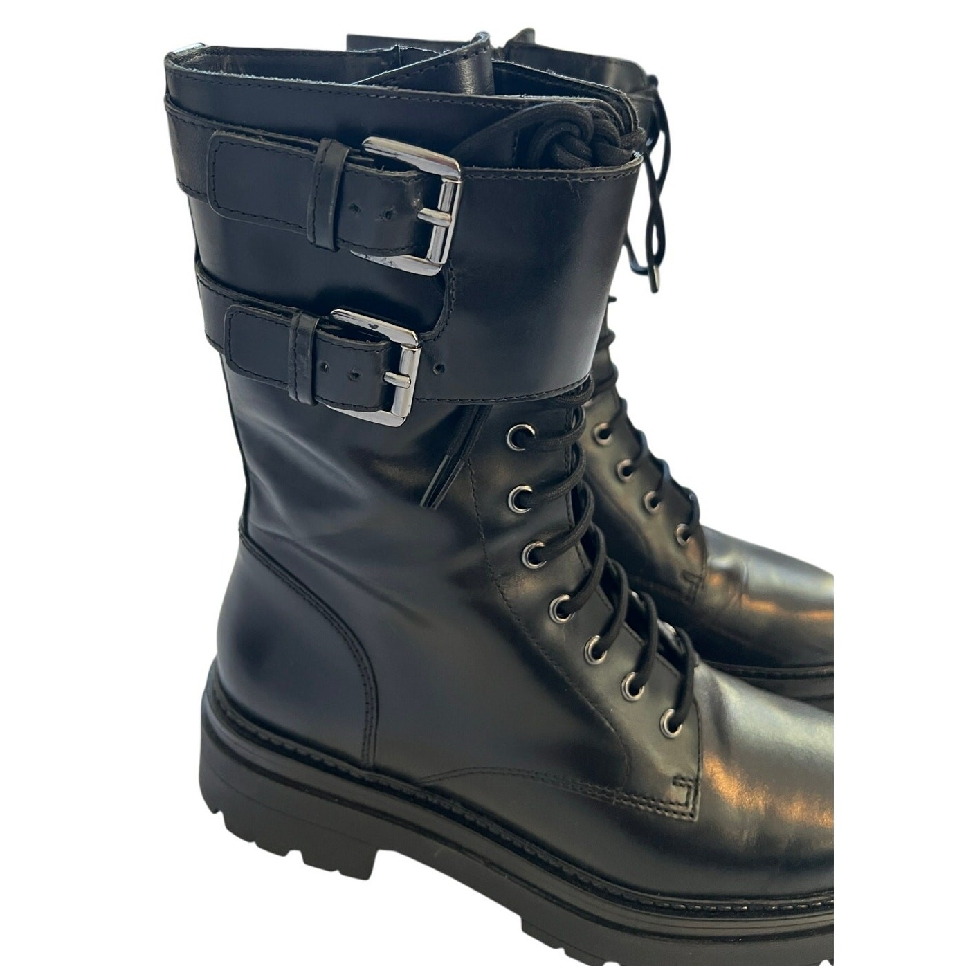 Aldo Combat Boots Black Women Size 6.5 B Grunge Punk Edgy Whimsigoth NIB-image