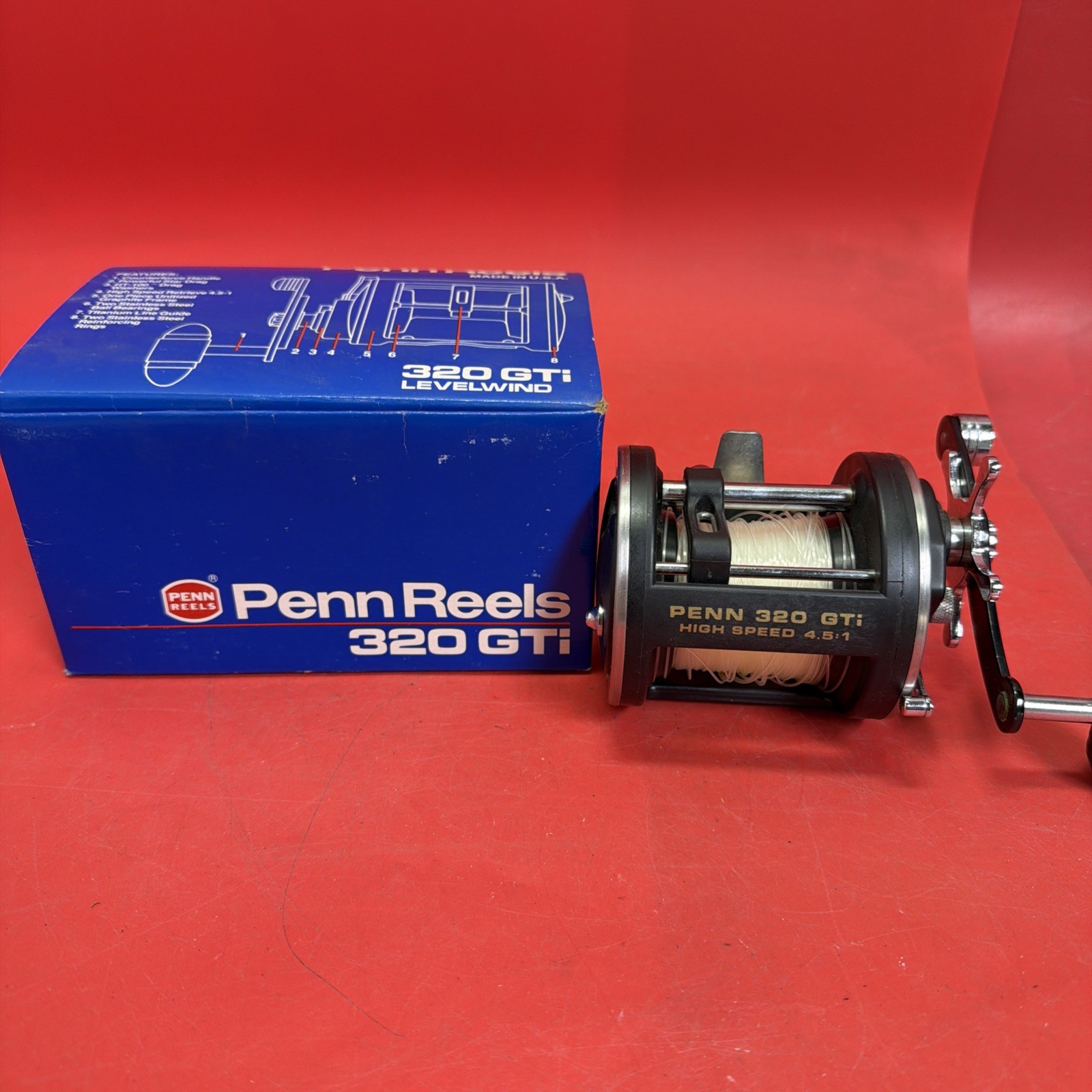 Penn 320 GTi Super Level Wind Saltwater Fishing Trolling Ree
