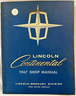 1967 Continental Maintenance Shop Manual Lincoln Mercury Ford Motor Company