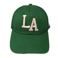Los Angeles California Slideback Hat Green Embroidered Logo LA Big Logo