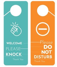 Business Design Do Not Disturb Sign and Welcome Please Knock Door Hanger Sign...