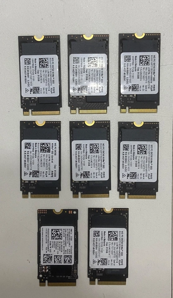 WD SN740 512GB SSD NVMe PCIe4x4 PC For Steam Deck ASUS ROG Flow