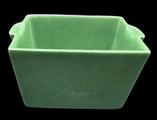 Haeger Vintage Pottery Glossy Green Succulent Planter Handles 3711