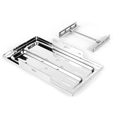 Universal Battery Holder Polished Stainless Steel Tray Kit For Car Battery